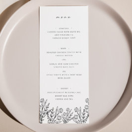 Menu Janto de Casamentos Brancos de Flores Selvage