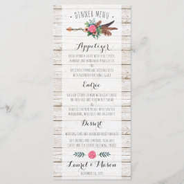 Menu Janto de Casamentos com Penas Boêmicas Russas