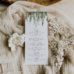 Menu Janto de Casamentos de Natal Elegante<br><div class="desc">Este é um modelo de menu elegante com uma bela aquarela evergreen drop. Todas as letras e fontes são editáveis neste sinal de cor d'água rústica verde. As únicas cores não editáveis são as cores da queda de aquarela // Para designs correspondentes, pesquise EVERGREEN na loja Sinceramente by Nicole Zazzle....</div>