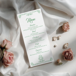 Menu Janto de Casamentos Elegantes - Filigre Rosa