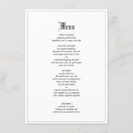 Menu Janto de Casamentos Elegantes Góticos com Fro