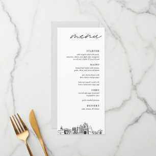 Menu Janto de Casamentos Modernos de San Diego Sky