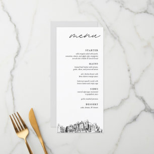 Menu Janto de Casamentos Modernos do Skyline Oakla