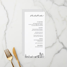 Menu Janto de Casamentos Modernos do Spokane Skyli