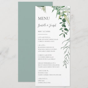 Menu Janto de Casamentos Verdes do Succulent Green