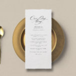 Menu Janto de Ensaio de Casamento Elegante a Um Dia de<br><div class="desc">Elegante A Um Dia Do Menu Janto De Ensaio De Casamento</div>