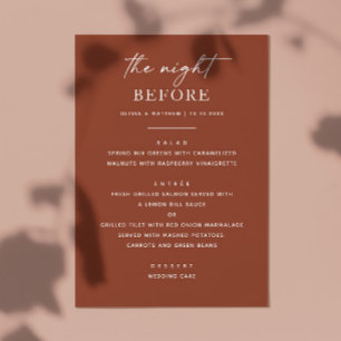 Menu Janto de ensaio de queda de Terracotta Noite Ant
