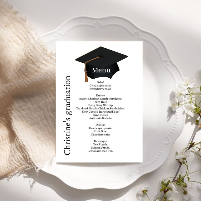 Menu janto de Festa de formatura preto e branco ca (Criador carregado)