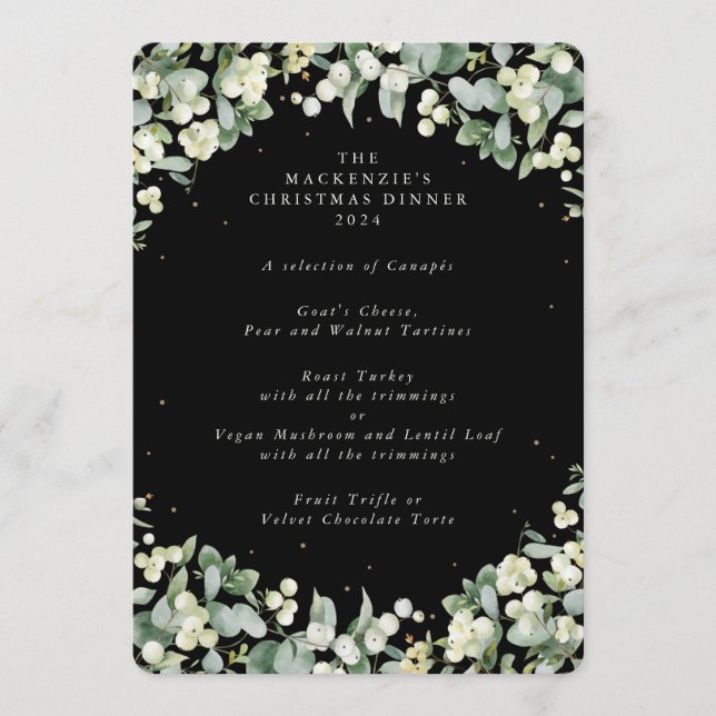 Menu Janto de Natal de Snowberry+Eucalyptus 4 Curso (Frente)