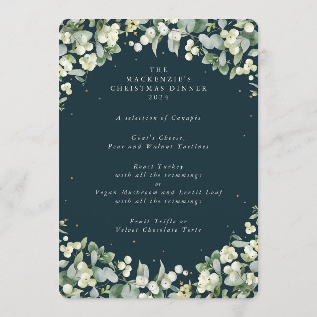 Menu Janto de Natal de Snowberry+Eucalyptus 4 Curso (Frente)