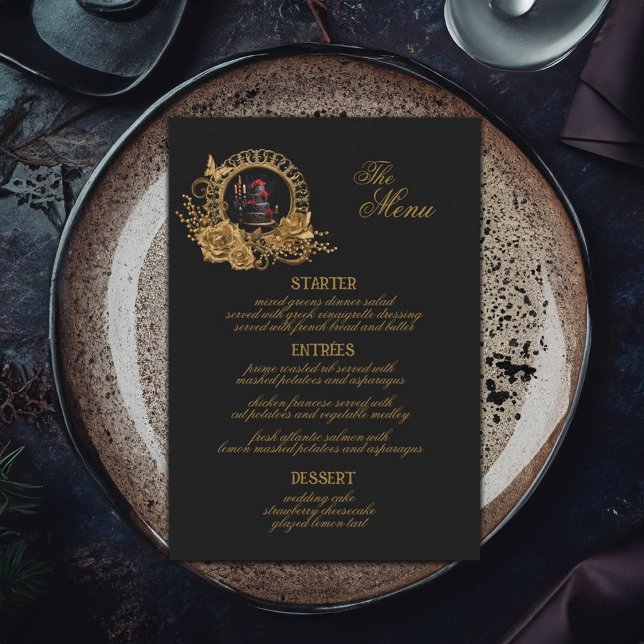 Menu Janto de Recepção de casamento do Romance Gótico (Criador carregado)