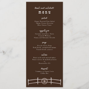 Menu Janto de Rodas do Vagão de Cerca de Cavalo