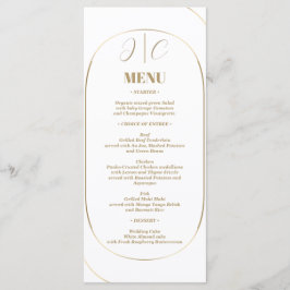 Menu Janto Dourado Casamento Mínimo Branco da Arca Mode