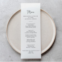 Menu Janto Elegante de Script de Caligrafia