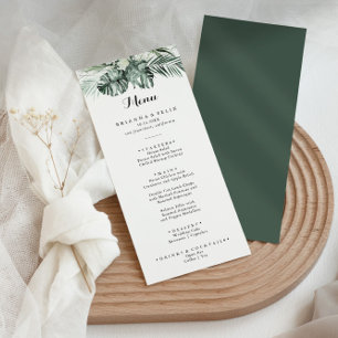 Menu Janto Floral Branco Tropical Verde