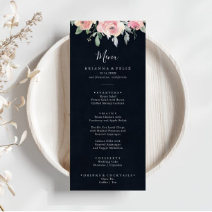 Menu Janto Floral Cor-de-Rosa Esbranquiçado