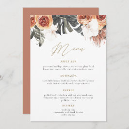 Menu Janto Floral de Casamento KINSLEY Boho Terrac