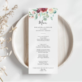Menu Janto Floral Eucalyptus Contemporâneo