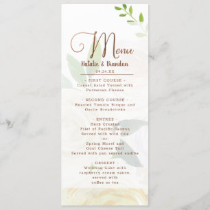 Menu Janto Floral Farmhouse, Fresco Russo, País Fresco