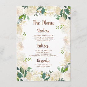 Menu Janto Floral Farmhouse, Fresco Russo, País Fresco