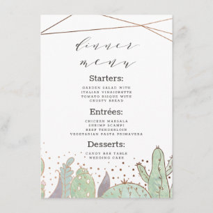 Menu Janto Geométrico de Cactus & Succults