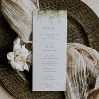 Menu Janto Greenery Boho Wildflower