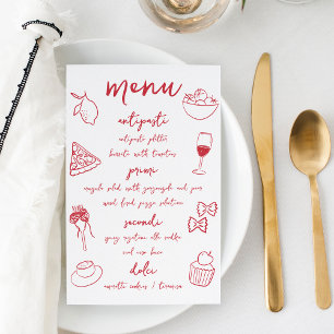 Menu Janto italiano Dolce Vita Manuscrito