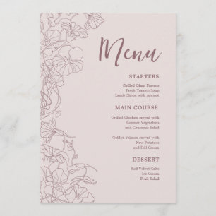 Menu Janto Mauve Rosa Floral