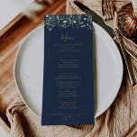 Menu Janto Minimalista de Flor Selvagem do Jardim de Qu<br><div class="desc">Este cartão de janto minimalista de flores silvestres do outono é perfeito para um casamento rústico. O design apresenta flores silvestres cor-de-rosa,  pinceladas,  rosa e roxas pintadas à mão com borboletas. Este menu pode ser usado para recepção de casamento,  janto de ensaio,  chá de panela ou qualquer evento.</div>