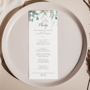 Menu Janto Minimalista Greenery Eucalyptus