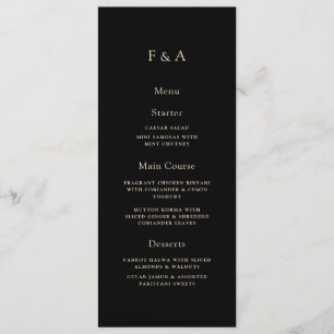 Menu Janto mínimo de Mesa de Casamento Negra-Muçulmano