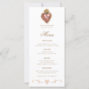 Menu Janto Monograma Barroco de Coração Sagrado