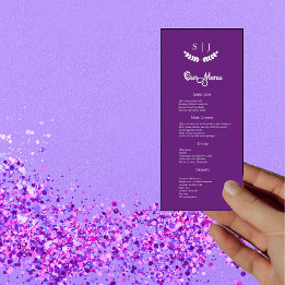 Menu Janto Monograma Roxo Jewel Tone