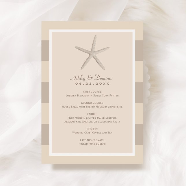 Menu Janto Neutral Beige Starfish (Criador carregado)