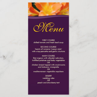 Menu Janto Púrpura e Laranja
