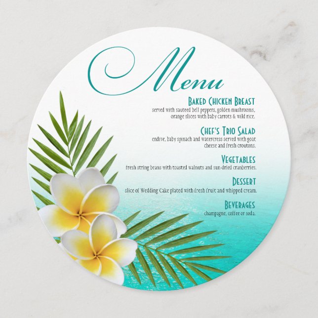 Menu Janto Redondo Plumeria Beach (Frente)