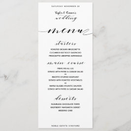 Menu Janto Rustic Calliografia de Casamento