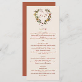 Menu Janto Rustic Floral Autumn
