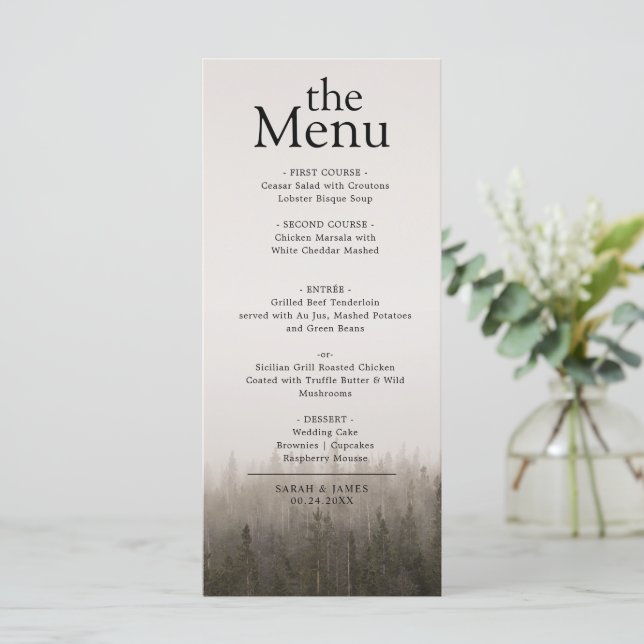 Menu Janto Rustic Minimalist Forest Misture Landscape (Em pé/Frente)