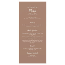 Janto Rustic Mocha Brown Weding Cream Script