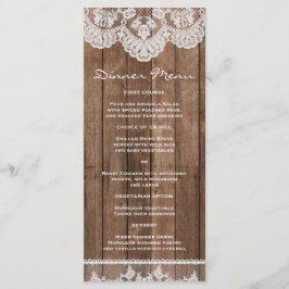 Menu Janto Rustic White Lace and Wood Slim