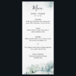 Menu Janto Rustic Winter Pine Christmas<br><div class="desc">design moderno e chic imprimiu o Trendy Elegant Rustic Winter Pine Tree and Deer Christmas Janto Menu que pode ser personalizado com seu texto. Clique no botão "Personalizar" e use a ferramenta design para modificar este modelo. Veja na loja de Design de arte gráfica outros produtos que combinam com este...</div>