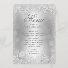 Menu janto | Silver Faux Glitter