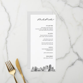 Menu Janto Skyline Sketch do Sacramento