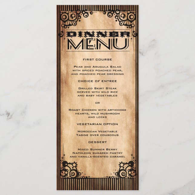 Menu Janto Steampunk Vintage Look Slim (Frente)