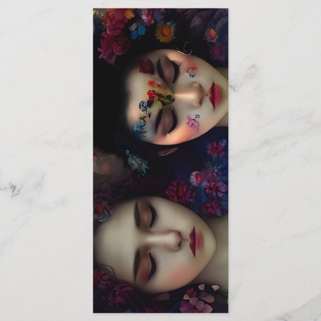 Menu Jardim Místico: Marcador de Sonhos Florais (Frente)