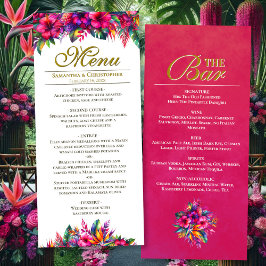 Menu Jardim Tropical Duas Refeições e Bares De Casament