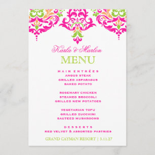 Menu Jardim vibrante do damasco de 311 segundas-feiras