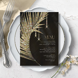 Menu Jewel Palm Leaf Dourada ID830