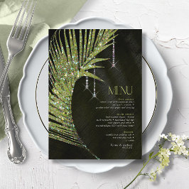 Menu Jewel Palm Leaf Green ID830